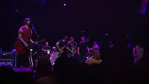 Streetlight Manifesto demonstrating their musical prowess at the Mayan Theatre, 2012