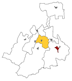 Location of Ardonsky District on the map of the Republic of North Ossetia-Alania