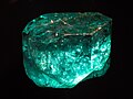 Emerald green. The Gachala Emerald from the National Museum of Natural History, Washington.