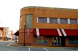 Corner in downtown Lawrenceville (photographed by Taber Andrew Bain)