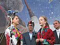 Girls singing folk songs