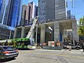 State Library station under construction, February 2024