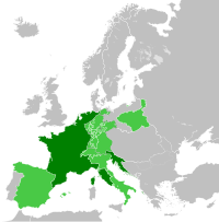 A map of the French Empire in 1812