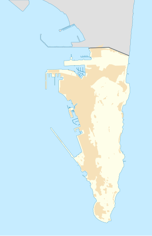 Rosia Battery is located in Gibraltar