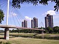 Neckar riverside development with Neckar Bridge