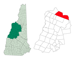 Location in Grafton County, New Hampshire