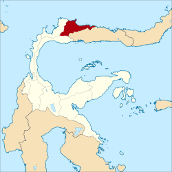 Location within Central Sulawesi