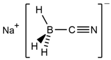 Line-bond structure of sodium cyanoborohydride