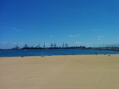 Vista del Puerto de Las Palmas desde Alcaravaneras