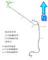 本線與272K線的走線圖，當中綠線表示只有272A駛經