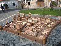 Public maquette of the city in the Middle Ages