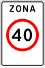 Speed limit zone