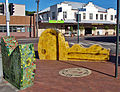 History of Mayfield mosaic located on the corner of Hanbury Street and Maitland Road