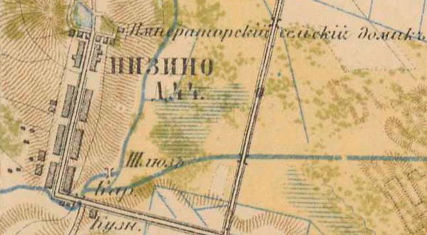 План деревни Низино. 1885 год