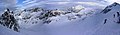 Phalanx Mountain (left) and The Spearhead (right) from the west at Blackcomb ski area