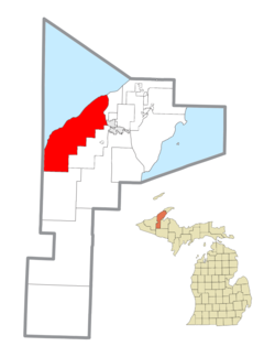 Location within Houghton County