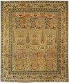 Antique Kerman rug details