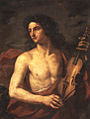 Orpheus playing the violin painting