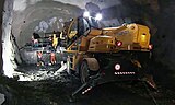 Dieci Pegasus telehandler working in the Brenner Base Tunnel in 2018