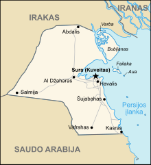 Map of Kuwait (lithuanian).svg