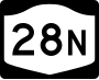 New York State Route 28N marker
