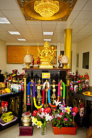 An altar dedicated to Brahma in Kaohsiung, Taiwan.