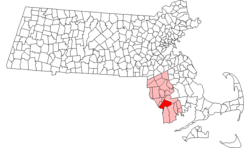 Location in Bristol County in Massachusetts