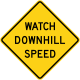 Watch downhill speed, California