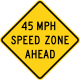 Speed zone ahead