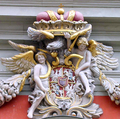 Grand Grand of Lithuania and King of Poland John III Sobieski's coat of arms crowning the Royal Chapel in Gdańsk