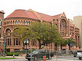 Nicholas J. Clayton's "Old Red" built in 1891, is a registered Texas historic landmark.