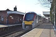 755407 at Wymondham during testing in February 2019