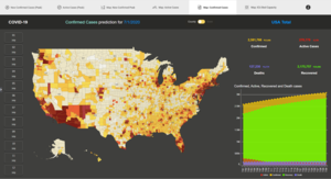 A heat map of the US