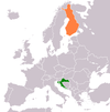 Location map for Croatia and Finland.