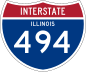 Interstate 494 marker