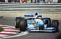 Johnny Herbert racing for Benetton (non-tobacco livery) at Montreal in 1995