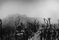 Allied soldiers at the foot of Monte Cassino