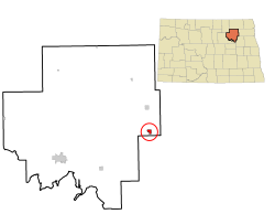 Location of Brocket, North Dakota