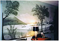 Portion of a mural done by Rufus Porter in the hall of the Oliver Wight House