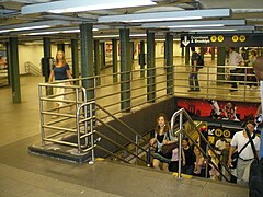 Typical underground station mezzanine