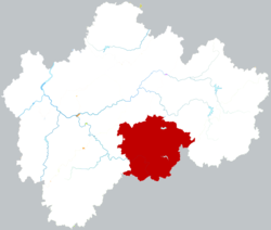 Location of Yongkang City within Jinhua