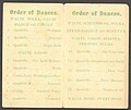 Inside of 1884 dance card