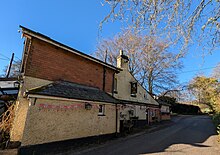 The Fox pub at Ellisfield, Hampshire, England. November 2024.