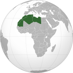 Location of Arab Maghreb Union