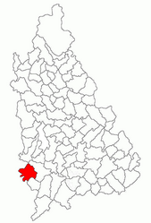 Location in Dâmbovița County