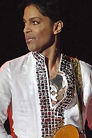 Prince performing in 2008