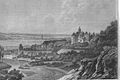 Schloss Allner in 1850. Engraving by Christian Hohe.