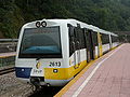 FEVE train in Ablaña (Mieres) station