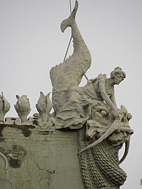 Woman and catfish, House with Chimaeras, Kyiv, 1902