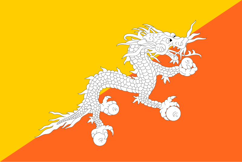 Archivo:Flag of Bhutan.svg